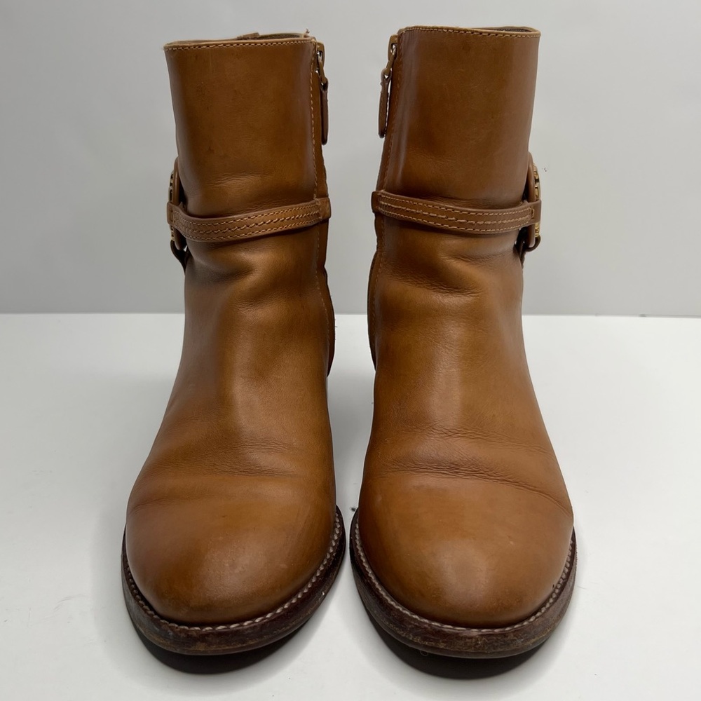 Tory Burch Miller Calf Leather Bootie Boots Brown Size 8.5 - Picture 5 of 16